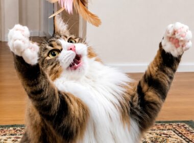 わんぱくすぎるデカ猫(9.2kg)が大暴走！本気のジャンプが可愛すぎるから見て【ノルウェージャンフォレスト】