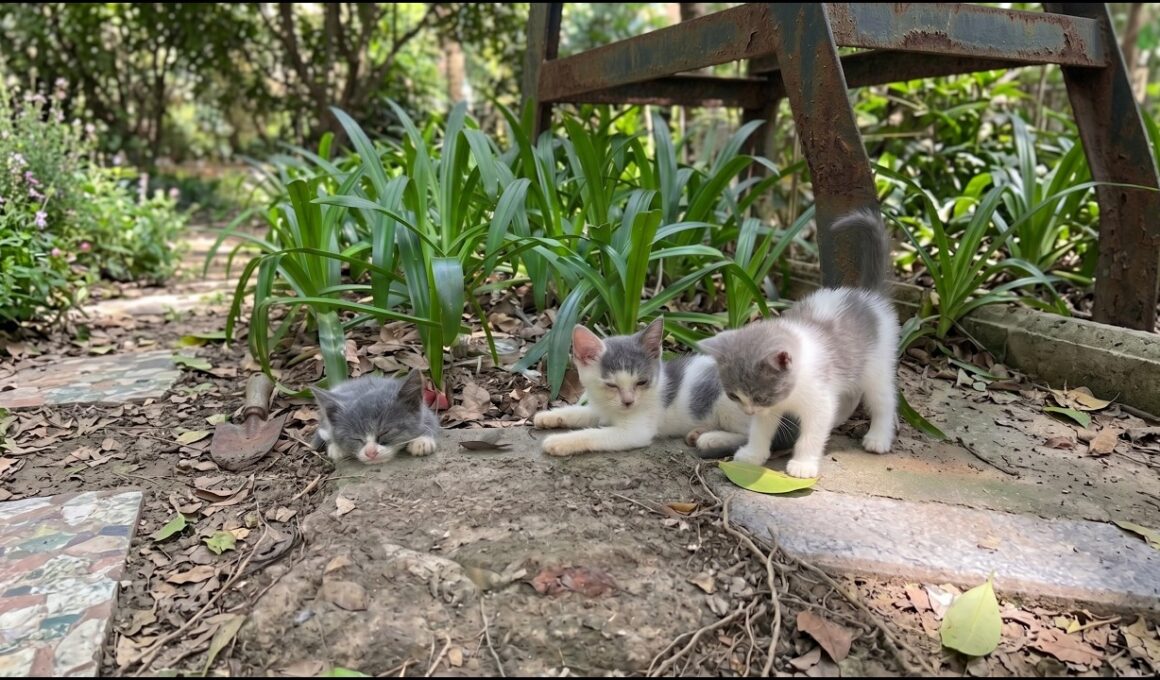 母猫の帰りを待つ3匹の子猫たち…しかし、いくら待っても母猫は帰ってこなかった