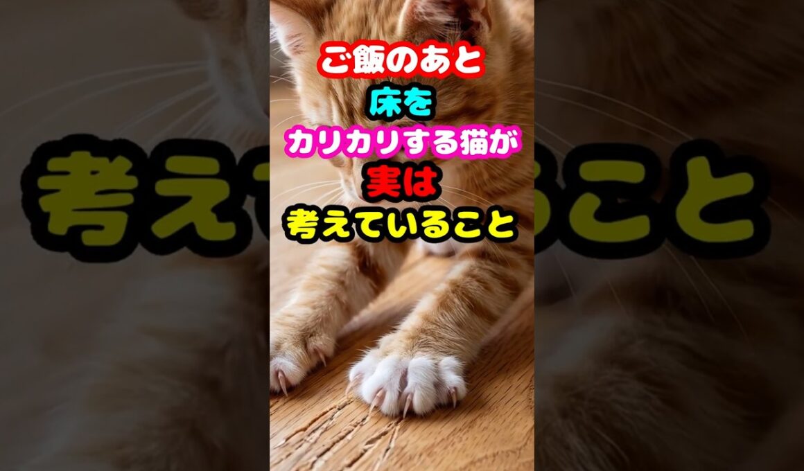 #猫の心理 ｜ご飯のあとの床カリカリの正体