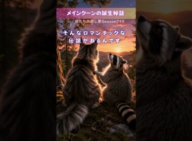re【ハーフ説!】世界一大きい猫「メインクーン」の名前の由来がロマンチックすぎる…！あのモフモフのしっぽは反則級。みんなもモフモフな猫ちゃん好きですか？ #猫の雑学 #メインクーン #猫動画 #sho