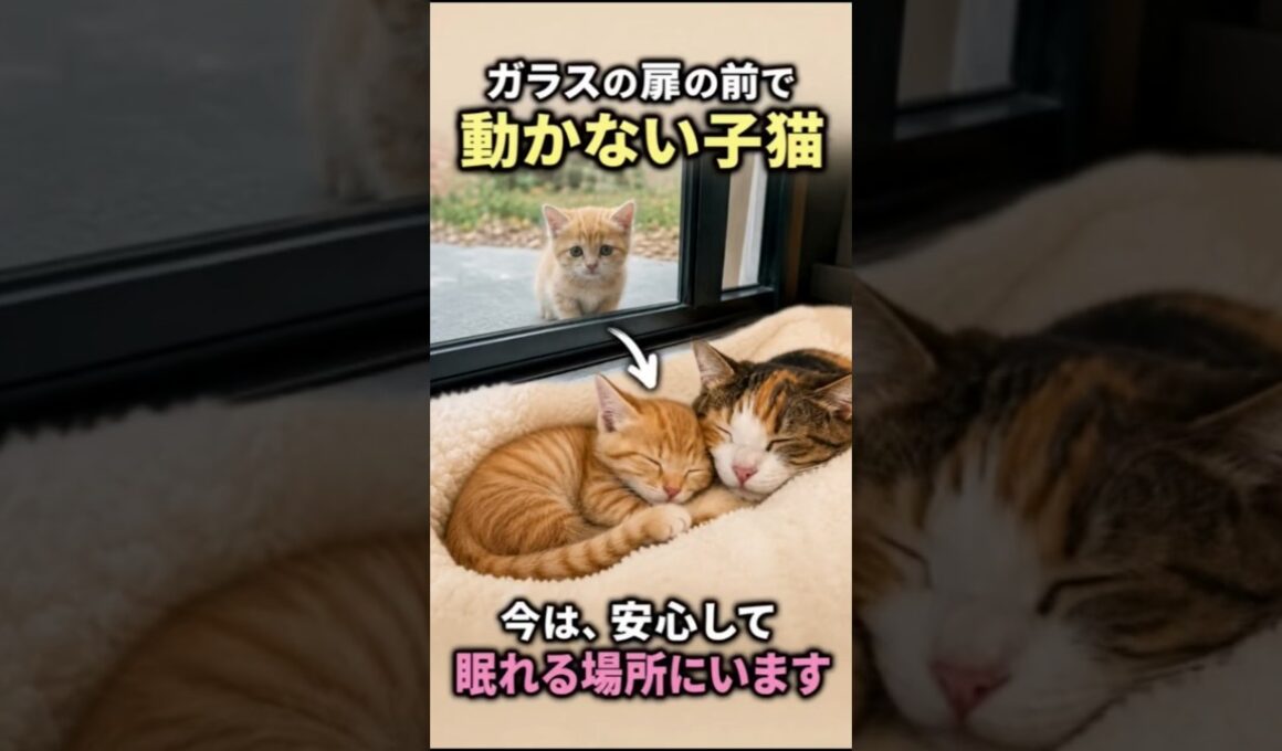 ガラスの扉の前から離れなかった子猫、その後…