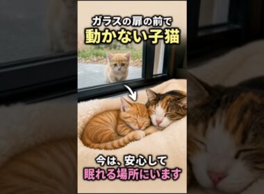 ガラスの扉の前から離れなかった子猫、その後…