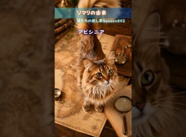 【隣国が由来!】まるでキツネな美猫「ソマリ」の名前の秘密！アビシニアンから生まれた気品とフサフサの大きな尾っぽに見とれる…！キツネっぽい猫ちゃん気になりませんか？ #猫の雑学 #ソマリ #猫動画 #s