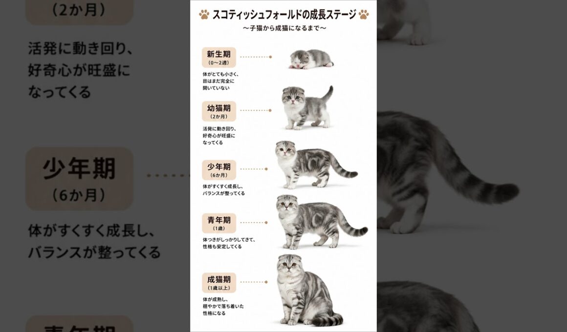 [Giipet] スコティッシュフォールドの成長のステージ。#猫 #猫好き #猫のいる暮らし #fyp #スコティッシュフォールド #猫好きさんと繋がりたい #猫のいる生活 #fypシ゚viral