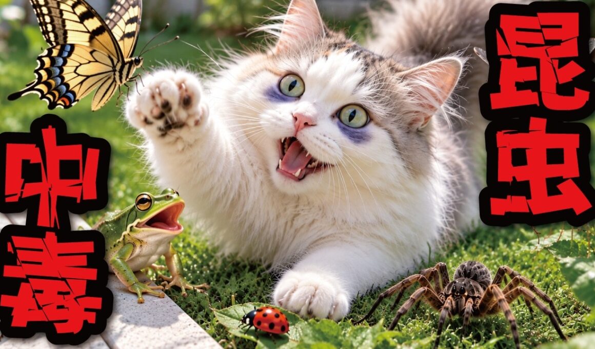 昆虫に人生狂わされたお猫様がこちら