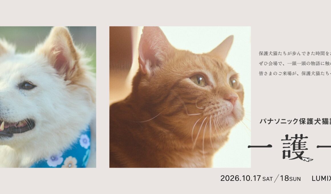 【10/17・10/18】パナソニック保護犬猫譲渡会　写真展「一護一会(いちごいちえ)」を東京・南青山「LUMIX BASE TOKYO」で開催：時事ドットコム