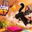 SMASH CATのロゴと黒白の猫が走る姿が描かれたビジュアル