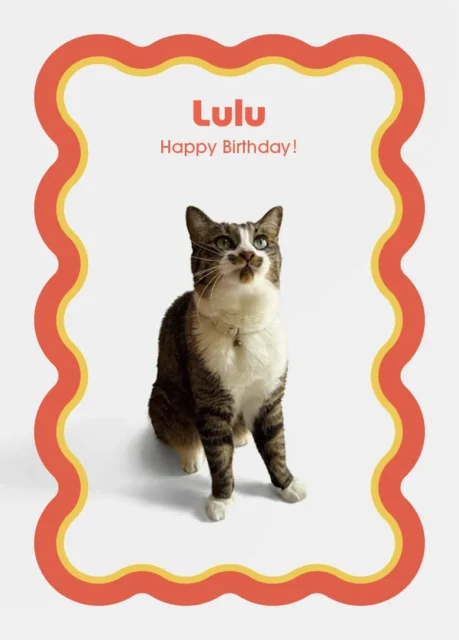 うちはれの作品データサンプル③、波型の赤枠に猫のLulu